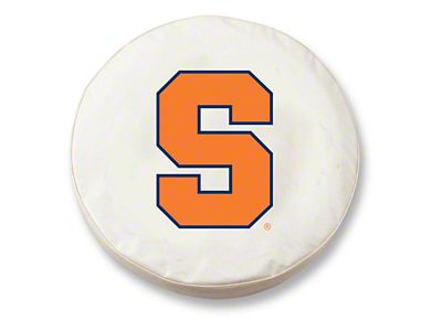 Syracuse University Spare Tire Cover with Camera Port; White (18-25 Jeep Wrangler JL)