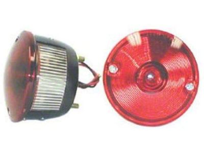 Tail Light; Black Housing; Red Lens (66-75 Jeep CJ5; 87-90 Wrangler YJ)