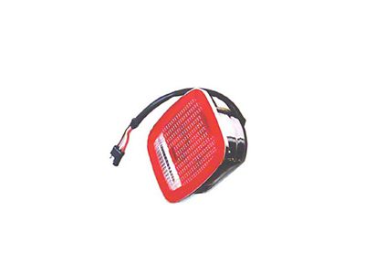 Tail Light; Black Housing; Red/Clear Lens (76-80 Jeep CJ5 & CJ7)