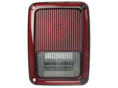 Tail Light; Chrome Housing; Red/Clear Lens; Passenger Side (07-18 Jeep Wrangler JK)