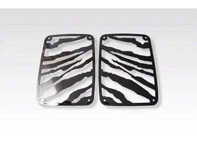 Tail Light Cover; Safari; Black (07-18 Jeep Wrangler JK)