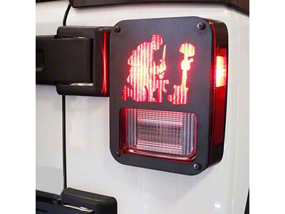 Tail Light Covers; Fallen Soldier (07-18 Jeep Wrangler JK)