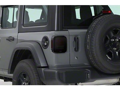 Tail Light Covers; Smoked (18-25 Jeep Wrangler JL w/ Factory Halogen Tail Lights)