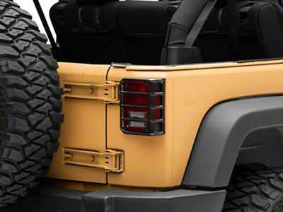 RedRock Tail Light Guards; Black (07-18 Jeep Wrangler JK)