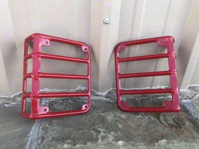 Tail Light Guards; Firecracker Red (07-18 Jeep Wrangler JK)