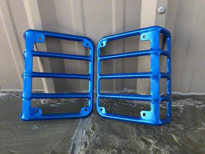 Tail Light Guards; Hydro Blue (07-18 Jeep Wrangler JK)