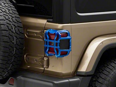 Tail Light Guards; Ocean Blue (18-25 Jeep Wrangler JL w/ Factory LED Tail Lights)