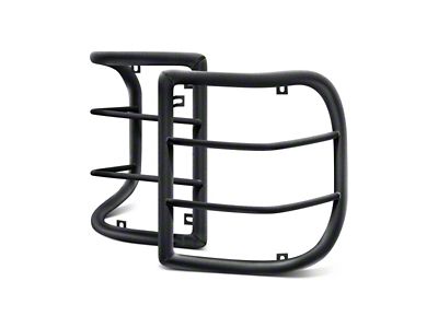 Tail Light Guards; Textured Black (07-18 Jeep Wrangler JK)