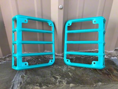 Tail Light Guards; Tropical Breeze Teal (07-18 Jeep Wrangler JK)