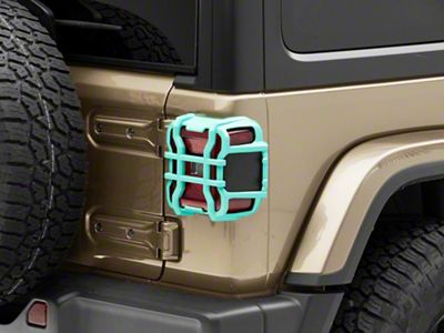 Tail Light Guards; Tropical Breeze Teal (18-25 Jeep Wrangler JL w/ Factory LED Tail Lights)