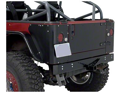 Tailgate Cover; Black (87-95 Jeep Wrangler YJ)
