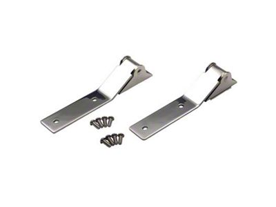 Tailgate Hinges; Polished (87-95 Jeep Wrangler YJ)