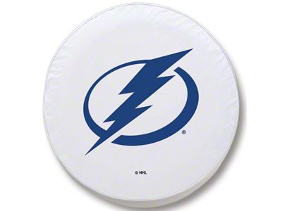 Tampa Bay Lightning Spare Tire Cover with Camera Port; White (18-25 Jeep Wrangler JL)
