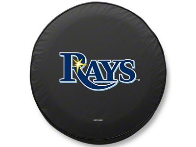 Tampa Bay Rays Spare Tire Cover with Camera Port; Black (18-25 Jeep Wrangler JL)