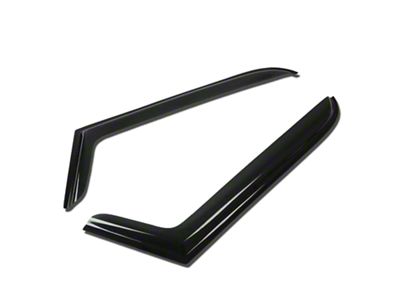 Tape-On Front and Rear Window Visors; Dark Smoke (97-06 Jeep Wrangler TJ)