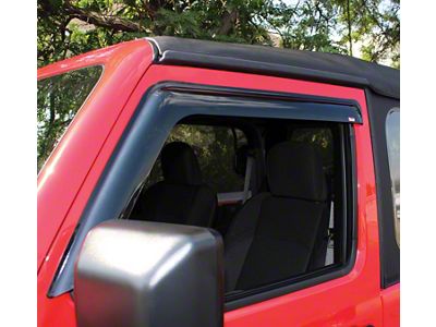 Tape-On Window Deflectors; Front; Smoke (18-25 Jeep Wrangler JL)