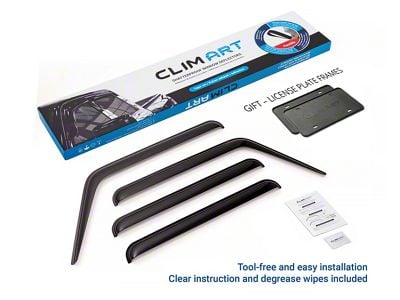 Tape-On Window Deflectors (07-18 Jeep Wrangler JK 4-Door)