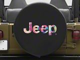 Jeep Licensed by TruShield Tie Dye Logo Tire Cover (87-06 Jeep Wrangler YJ & TJ)