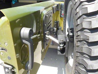 Tire Carrier; Textured Black (07-18 Jeep Wrangler JK)