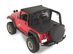 Tonneau Cover; Black Denim (92-95 Jeep Wrangler YJ)