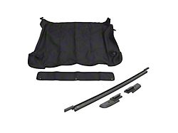 Tonneau Cover with Tailgate Bar; Black Diamond (18-25 Jeep Wrangler JL 4-Door)