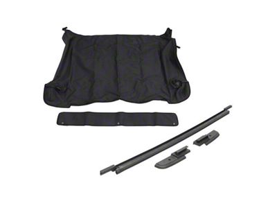 Tonneau Cover with Tailgate Bar; Black Diamond (18-25 Jeep Wrangler JL 4-Door)