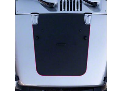 Topographic Map Hood Graphic; Black (07-18 Jeep Wrangler JK)
