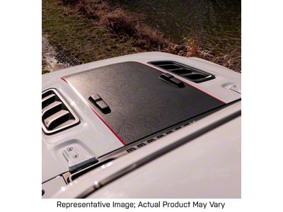 Topographic Map Hood Graphic; Black (18-25 Jeep Wrangler JL Rubicon)