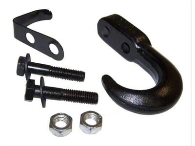 Tow Hook Kit; Black (66-86 Jeep CJ5 & CJ7)