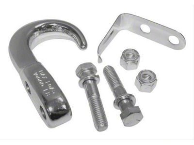 Tow Hook Kit; Chrome (66-86 Jeep CJ5 & CJ7)