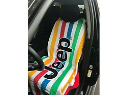 Towel2Go Seat Cover with Jeep Logo; Multi-Color (Universal; Some Adaptation May Be Required)