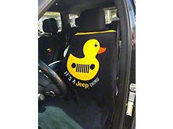 Towel2Go Seat Cover with Jeep Duck Logo; Black (Universal; Some Adaptation May Be Required)
