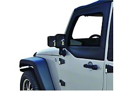 Towing Mirror Extensions; Black (07-18 Jeep Wrangler JK)