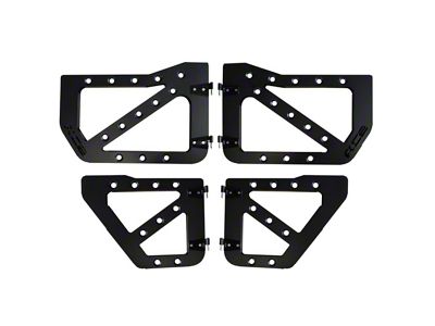 Trail Doors; Front and Rear; Texturized Black (07-18 Jeep Wrangler JK 4-Door)