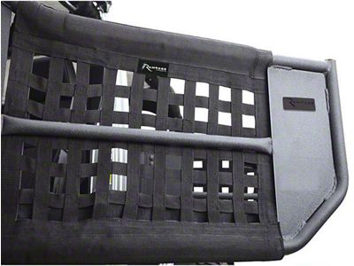 Trail Doors with Removable Mesh Net; Textured Black (18-25 Jeep Wrangler JL)