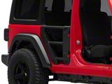 Go Rhino Trailline Rear Tube Doors; Textured Black (18-25 Jeep Wrangler JL 4-Door)