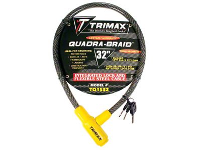 TRIMAFLEX Integrated Keyed Cable Lock; 32-Inch x 15mm