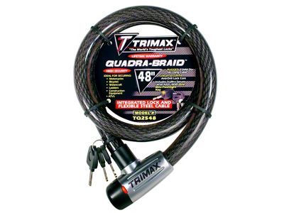 TRIMAFLEX Integrated Keyed Cable Lock; 4-Foot x 25mm