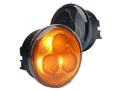 Trio Series Amber LED Turn Signal Lights; Smoked (07-18 Jeep Wrangler JK)