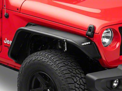 Tubular Fender Flares; Front (18-25 Jeep Wrangler JL)