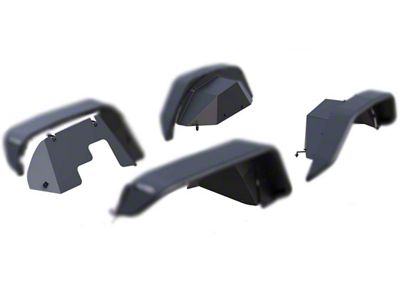 Tubular Inner Fender Flares; Front and Rear (18-25 Jeep Wrangler JL)