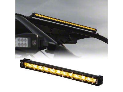 Ultra Thin Astro Series 26-Inch Amber LED Light Bar; Flood Beam (Universal; Some Adaptation May Be Required)