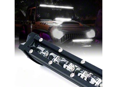 Ultra Thin Astro Series 26-Inch White LED Light Bar; Flood Beam (Universal; Some Adaptation May Be Required)