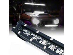 Ultra Thin Astro Series 8-Inch White LED Light Bar; Flood Beam (Universal; Some Adaptation May Be Required)