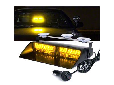 Undercover Series Windshield LED Strobe Lights with Suction Cups; Amber (Universal; Some Adaptation May Be Required)