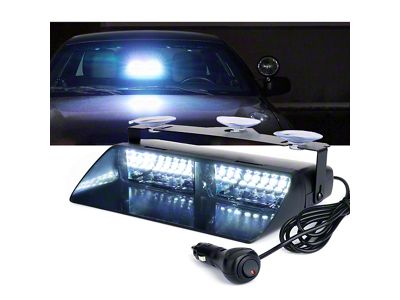 Undercover Series Windshield LED Strobe Lights with Suction Cups; White and Amber (Universal; Some Adaptation May Be Required)