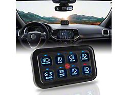 Universal 12V Auxiliary 8 Gang Switch Panel with Automatic Dimmable; Blue Light (Universal; Some Adaptation May Be Required)