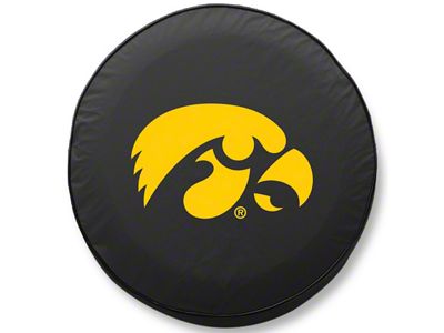 University of Iowa Spare Tire Cover with Camera Port; Black (18-25 Jeep Wrangler JL)