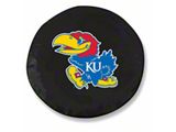University of Kansas Spare Tire Cover with Camera Port; Black (18-25 Jeep Wrangler JL)