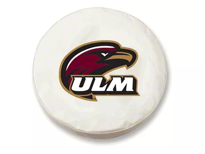 University of Louisiana at Monroe Spare Tire Cover with Camera Port; White (18-25 Jeep Wrangler JL)